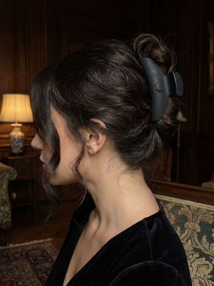 Midnight Claw Clip Twist als Halloween Frisuren für Frauen Inspiration 2026